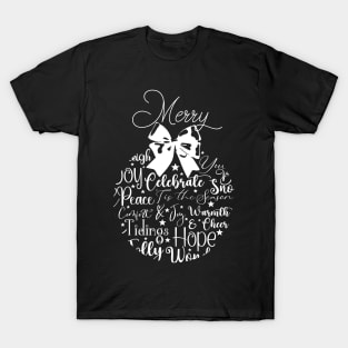 Merry Ornament in Light Font T-Shirt